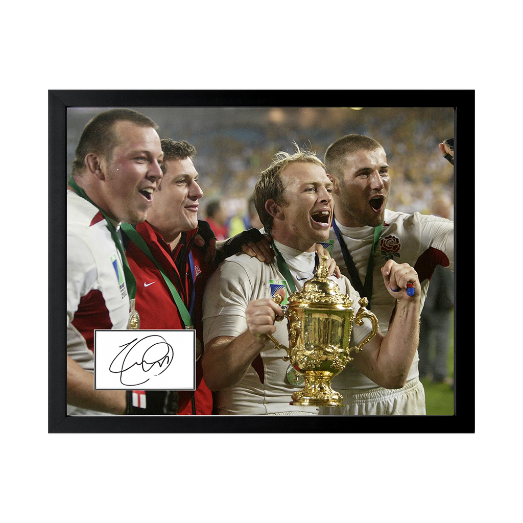 Matt Dawson Signed England Rugby Cut Deluxe Mount Frame
