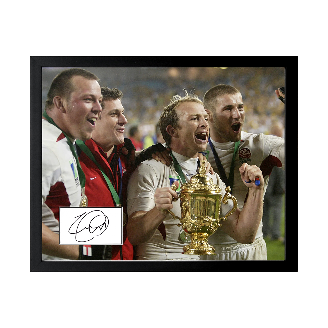Matt Dawson Signed England Rugby Cut Deluxe Mount Frame