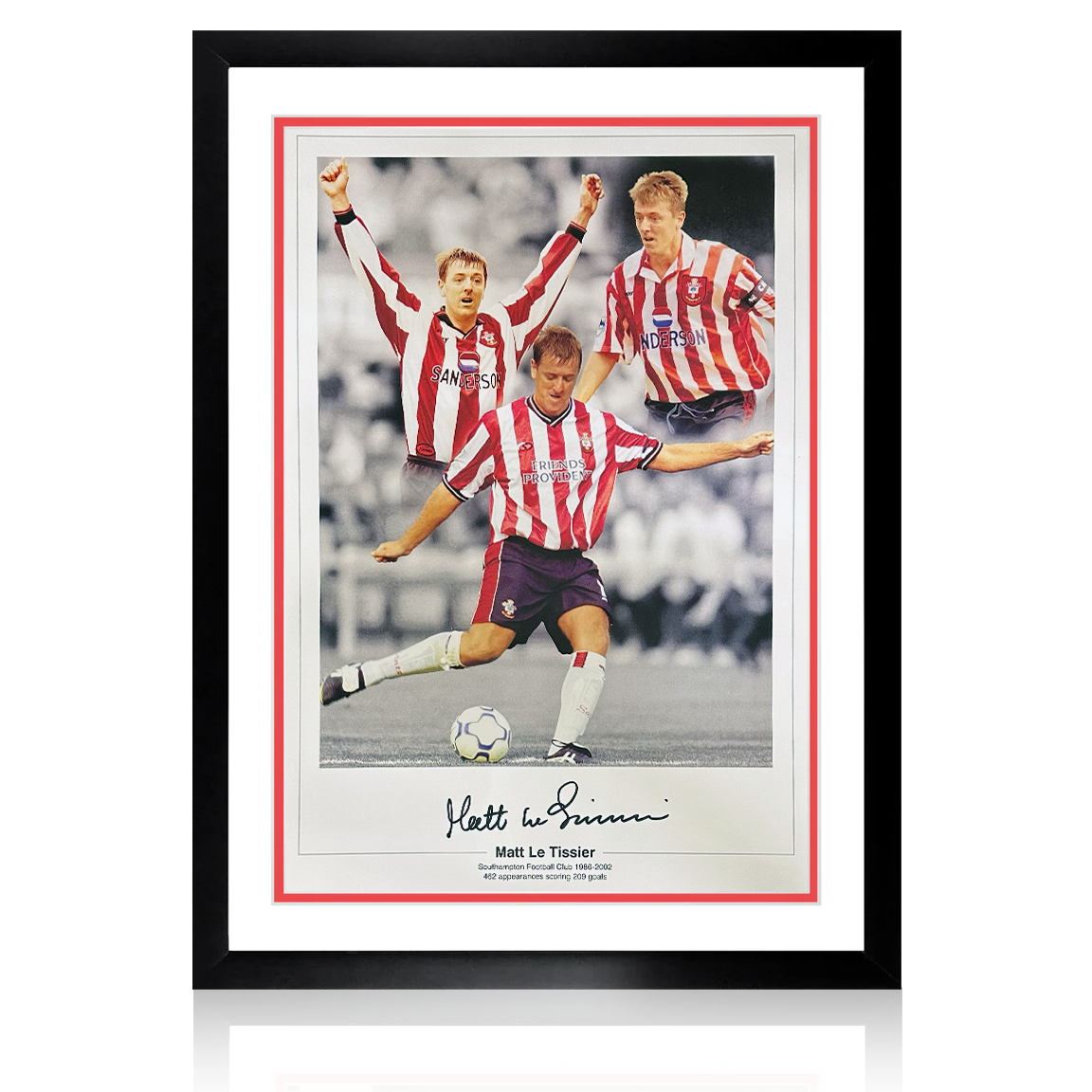Matt Le Tissier Signed Southampton Deluxe Mount Display