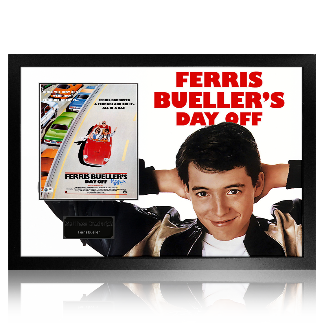 Matthew Broderick Signed Ferris Bueller's Day Off Image Premium Frame (ACG Cert)