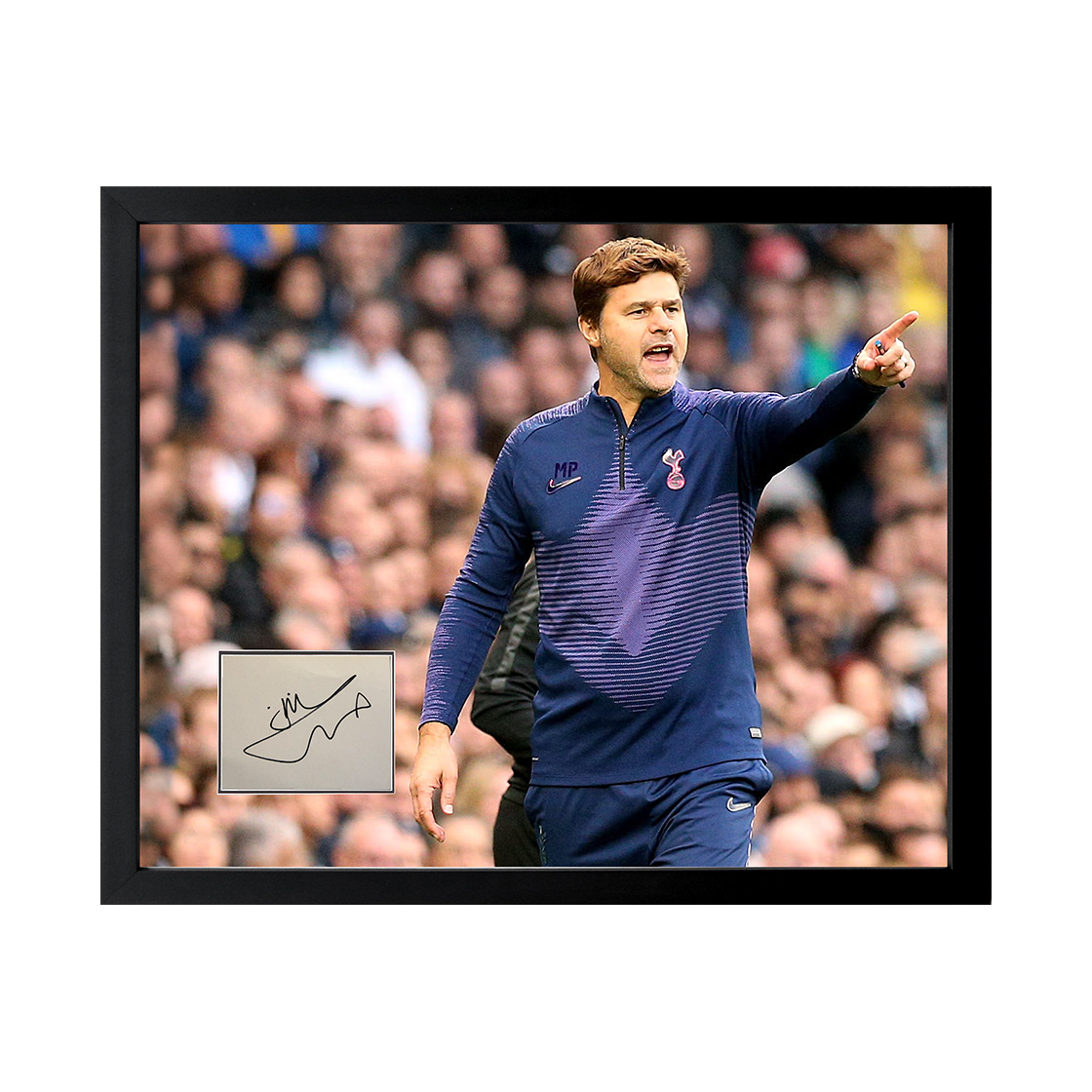 Mauricio Pochettino Signed Tottenham Hotspur Cut Deluxe Mount Frame