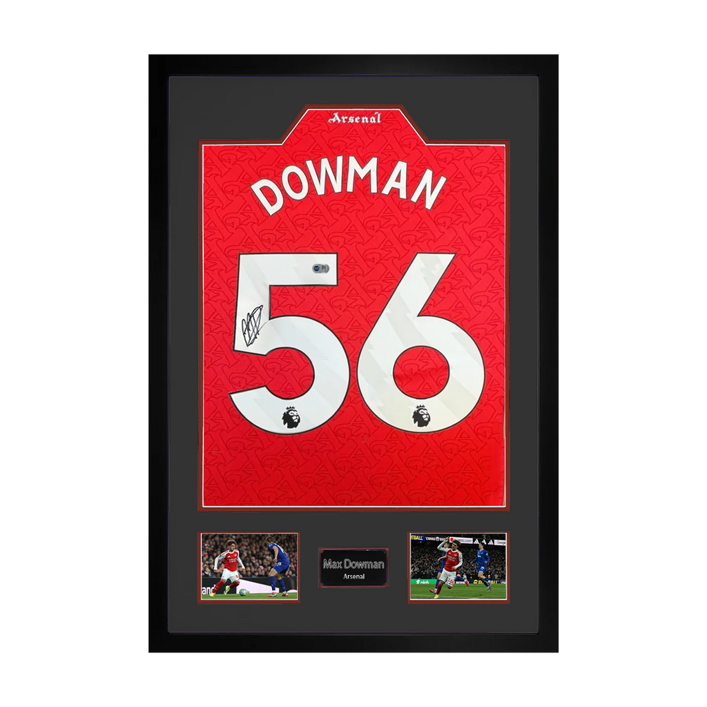 Max Dowman Signed Arsenal Shirt Premium Frame (ACG Cert)