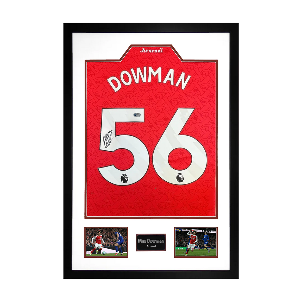 Max Dowman Signed Arsenal Shirt Premium Frame (ACG Cert)