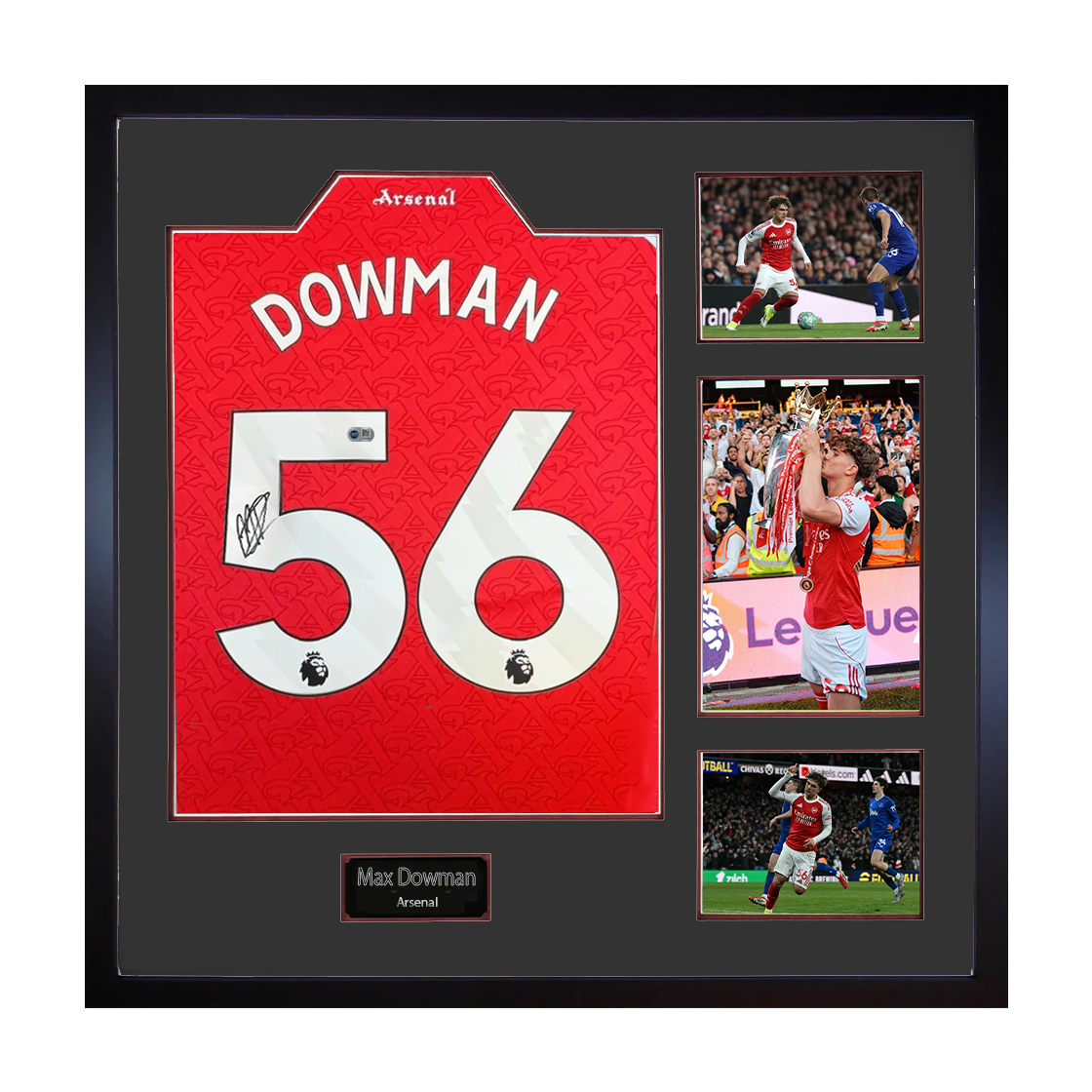 Max Dowman Signed Arsenal Shirt Elite Frame (ACG Cert)
