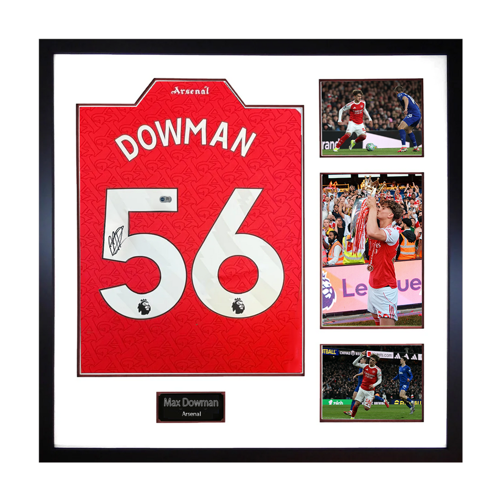 Max Dowman Signed Arsenal Shirt Elite Frame (ACG Cert)