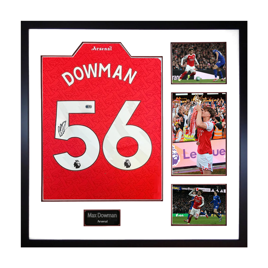 Max Dowman Signed Arsenal Shirt Elite Frame (ACG Cert)