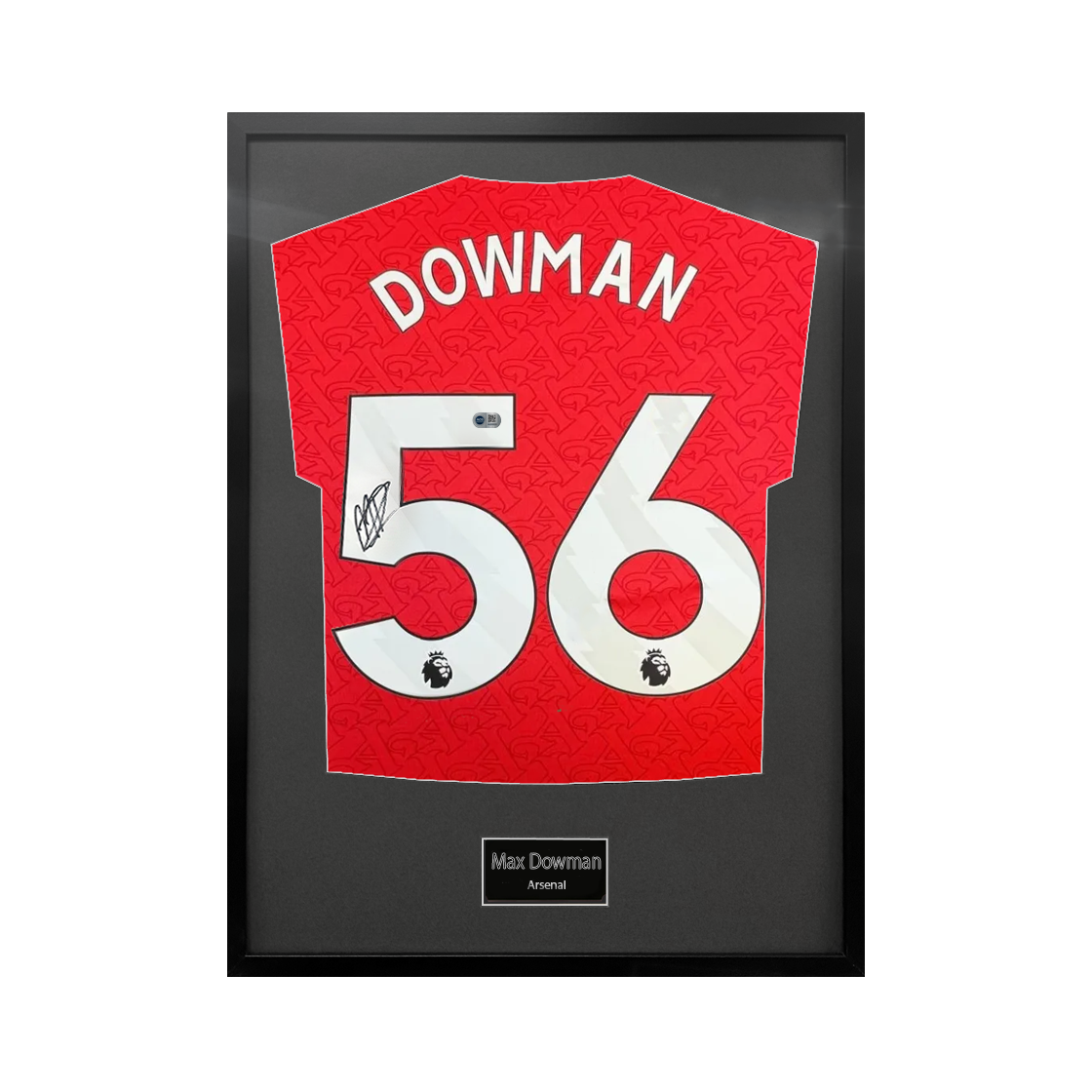 Max Dowman Signed Arsenal Shirt Standard Frame (ACG Cert)