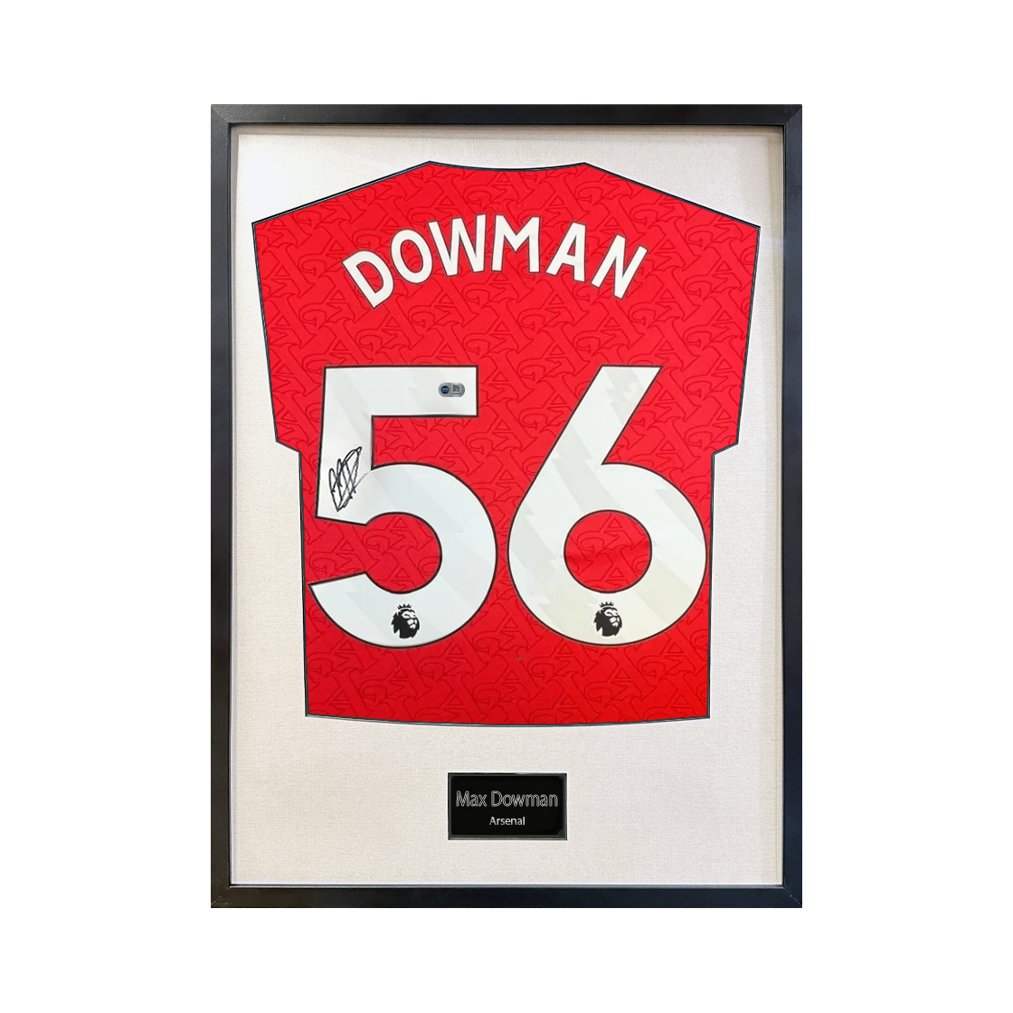 Max Dowman Signed Arsenal Shirt Standard Frame (ACG Cert)