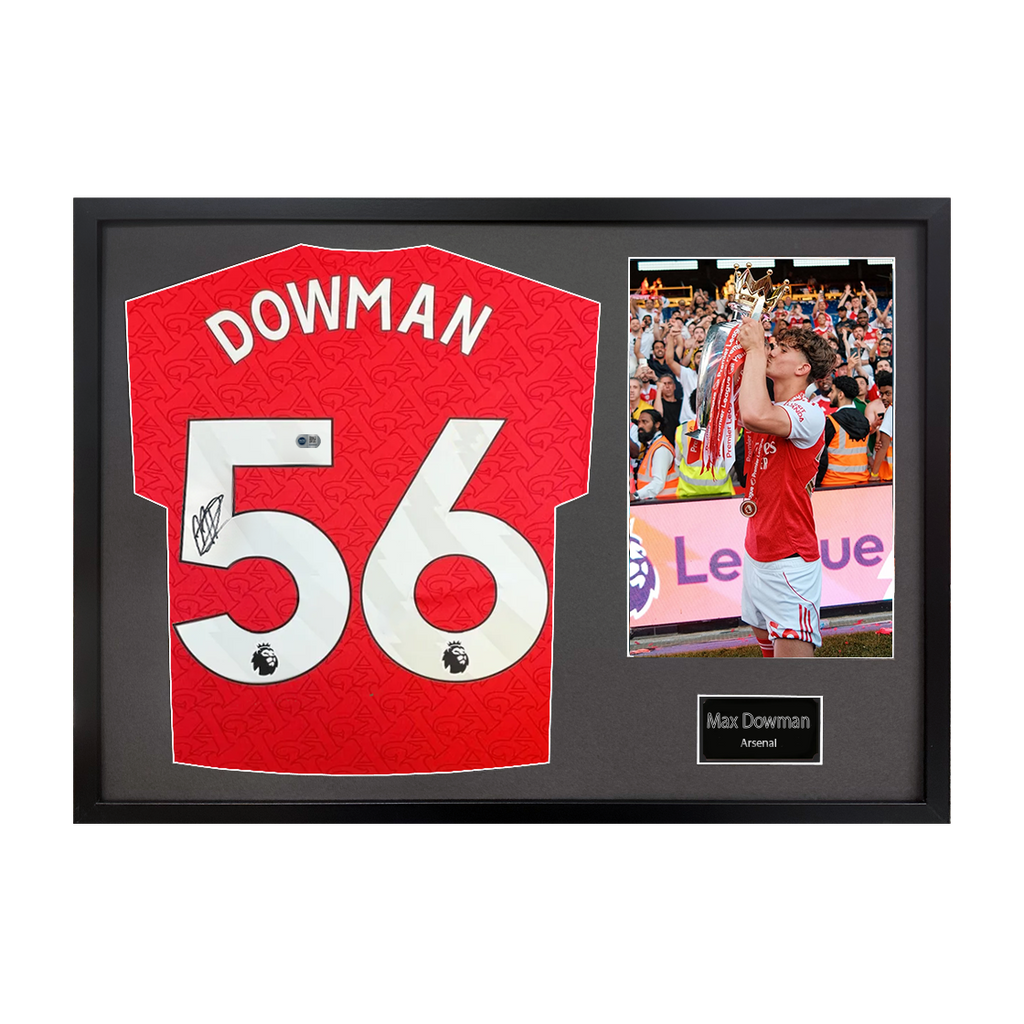 Max Dowman Signed Arsenal Shirt Classic Frame (ACG Cert)