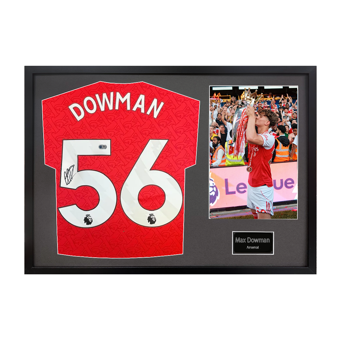 Max Dowman Signed Arsenal Shirt Classic Frame (ACG Cert)