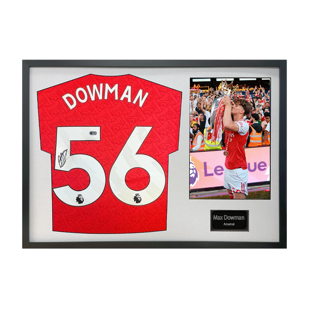 Max Dowman Signed Arsenal Shirt Classic Frame (ACG Cert)