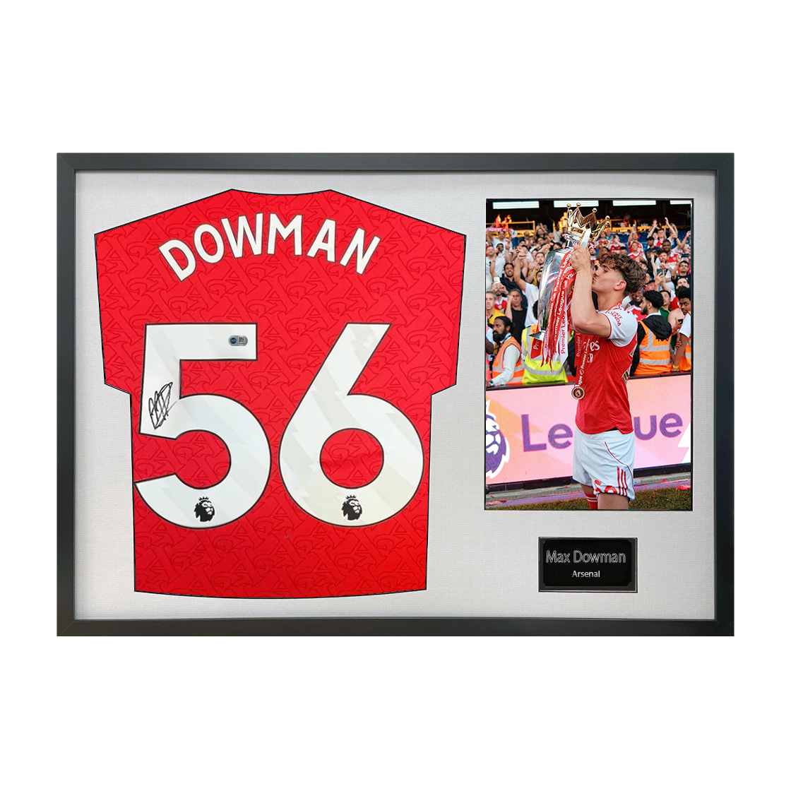 Max Dowman Signed Arsenal Shirt Classic Frame (ACG Cert)