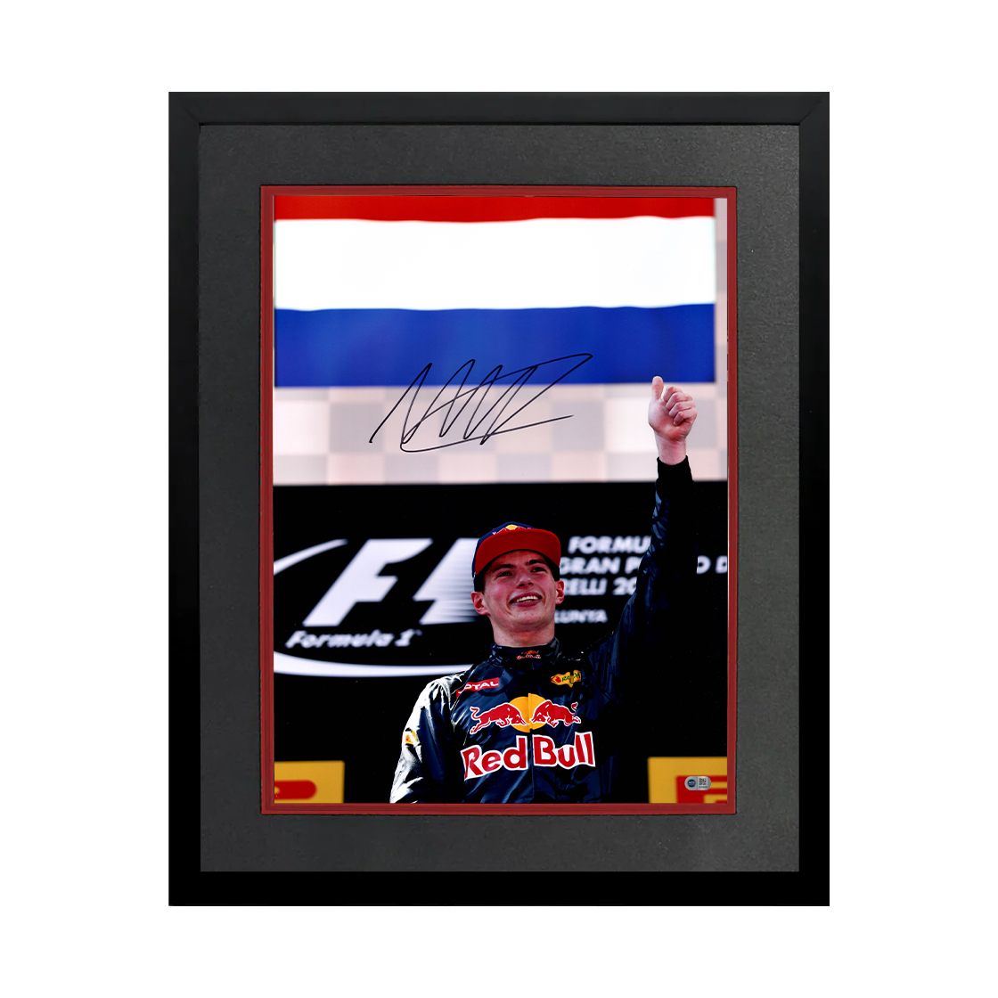 Max Verstappen Signed 16x12 Image Deluxe Mount Frame