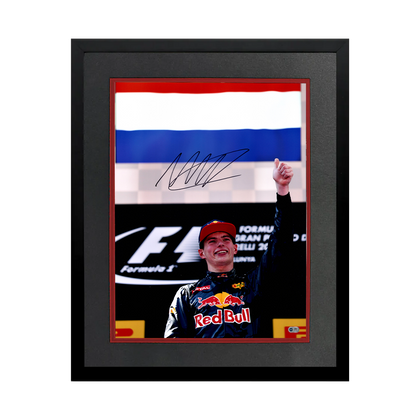 Max Verstappen Signed 16x12 Image Deluxe Mount Frame (ACG Cert)