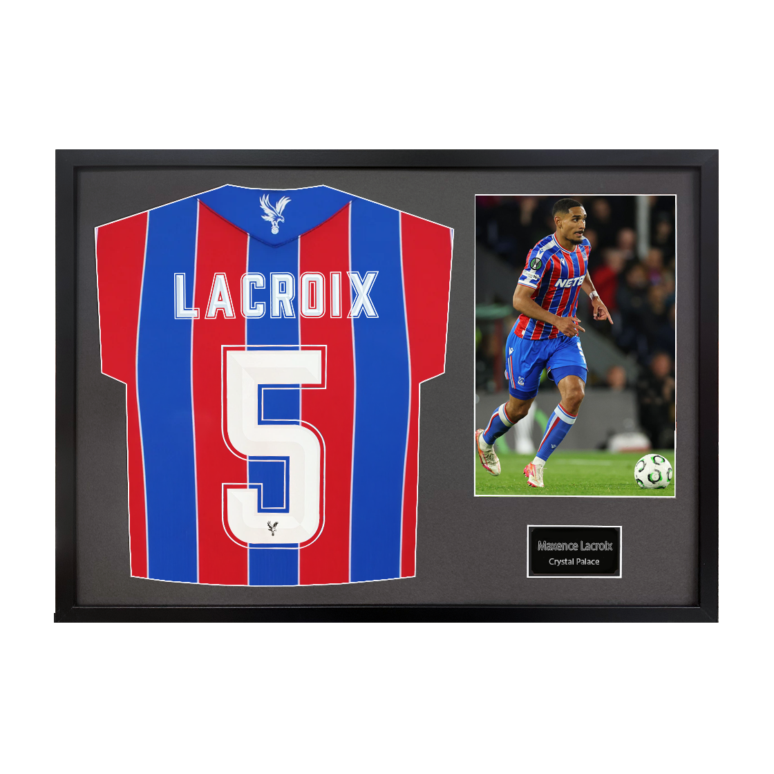 Maxence Lacroix Signed Crystal Palace Shirt Classic Frame (ACG Cert)