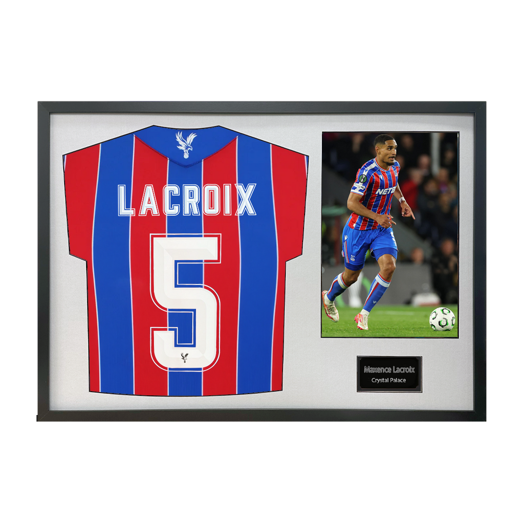 Maxence Lacroix Signed Crystal Palace Shirt Classic Frame (ACG Cert)