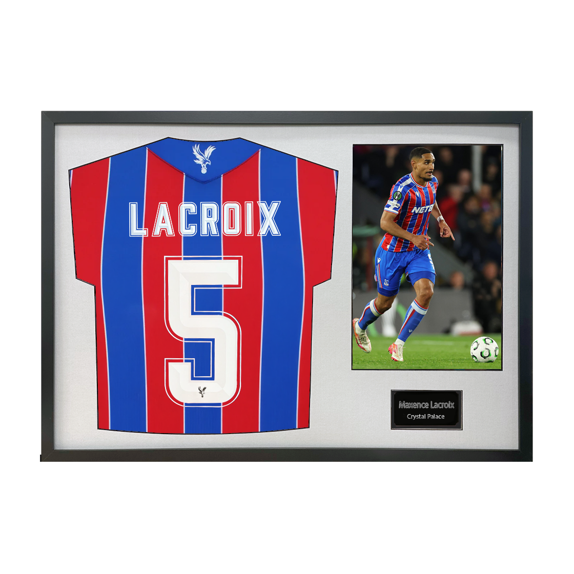 Maxence Lacroix Signed Crystal Palace Shirt Classic Frame (ACG Cert)