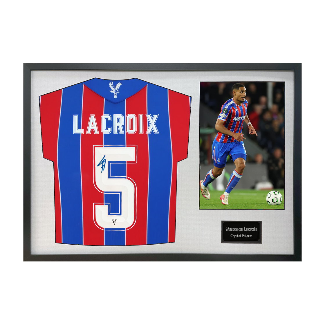 Maxence Lacroix Signed Crystal Palace Shirt Classic Frame (ACG Cert)
