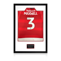 James Maxwell Match-Worn & Signed Doncaster Rovers Shirt Premium Frame