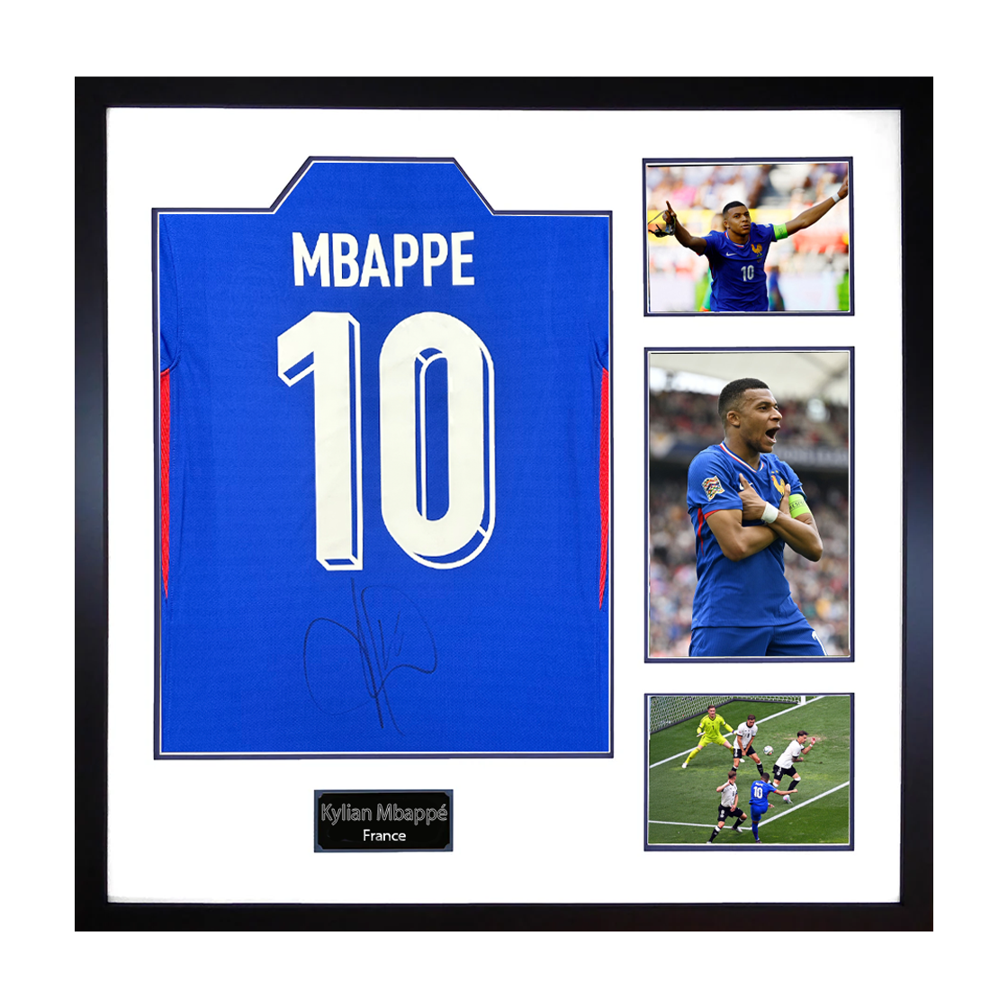 Kylian Mbappé Signed France Shirt Elite Frame (ACG Cert)