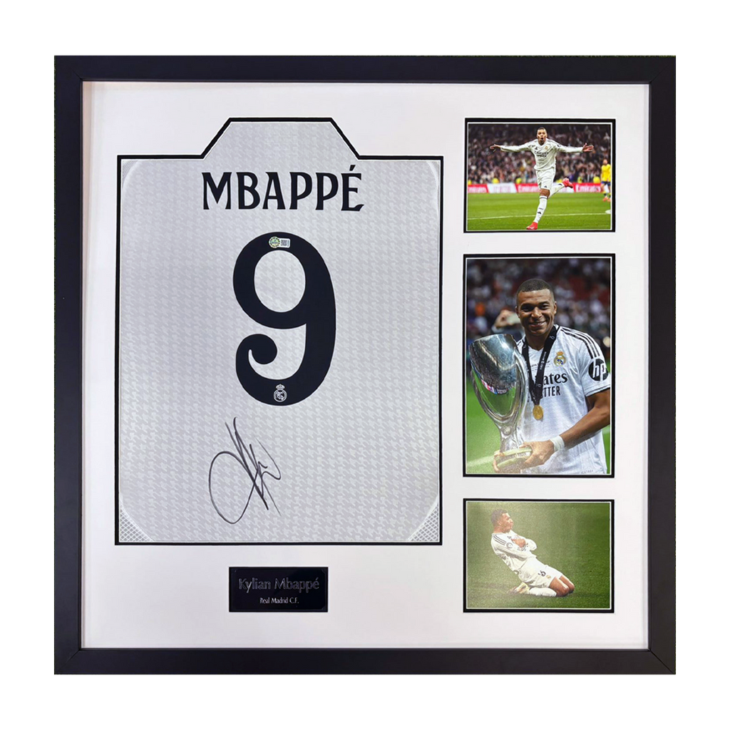 Kylian Mbappé Signed Real Madrid Shirt Elite Frame (ACG Cert)