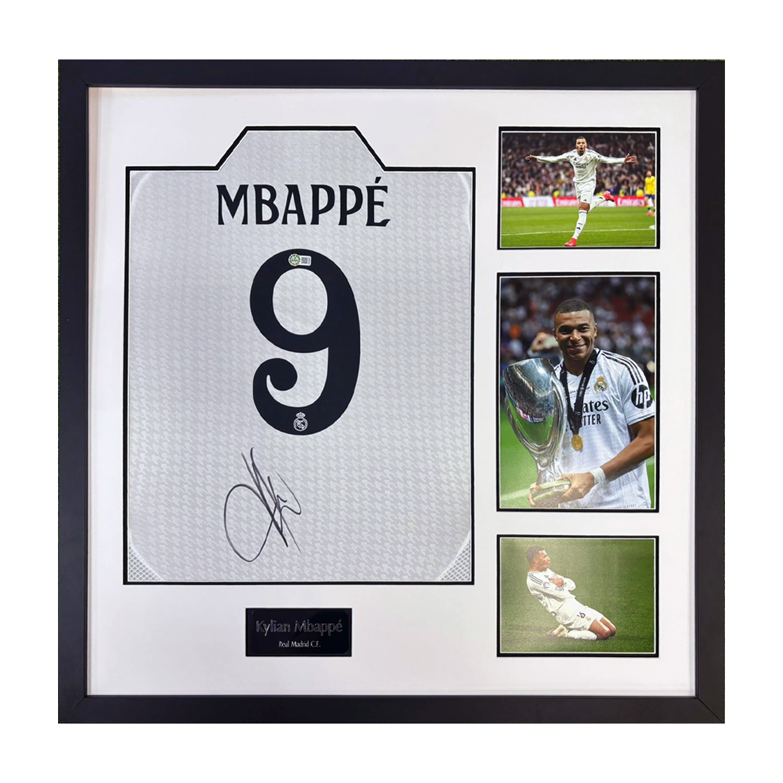 Kylian Mbappé Signed Real Madrid Shirt Elite Frame (ACG Cert)