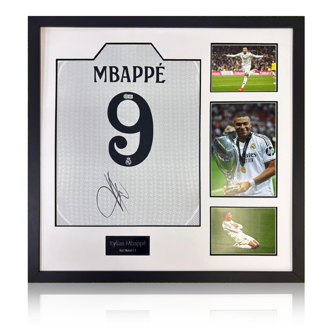 Kylian Mbappé Signed Real Madrid Shirt Elite Frame