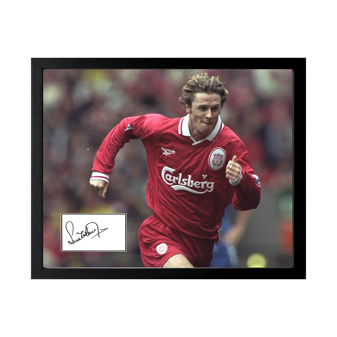 Steve McManaman Signed Liverpool Cut Deluxe Mount Frame