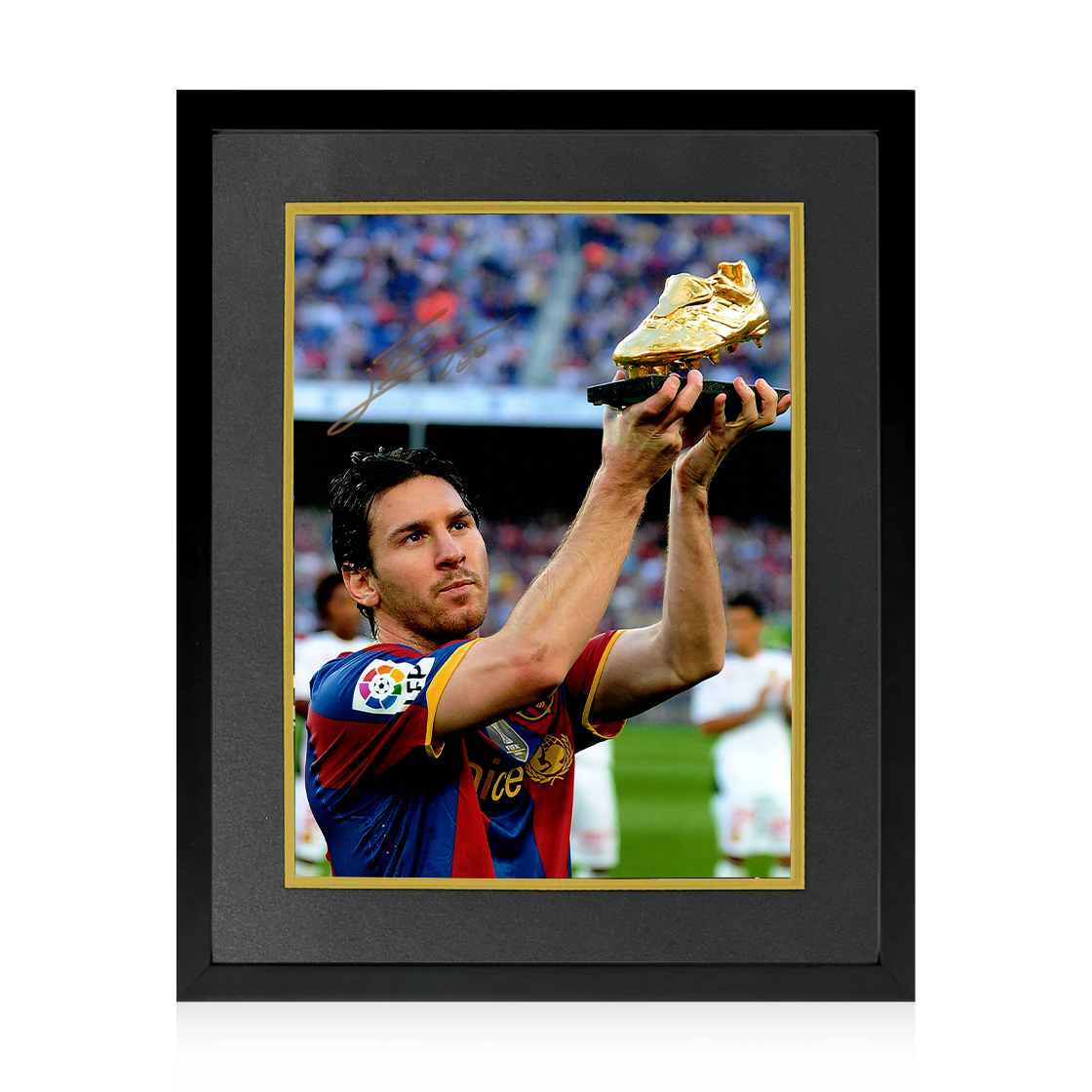 Lionel Messi Signed Image Deluxe Mount Frame