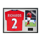 Micah Richards Signed England Shirt Classic Frame (ACG Cert)