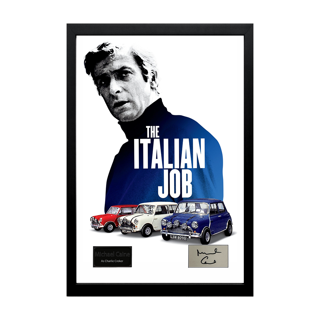 Michael Caine Signed The Italian Job Iconic Frame