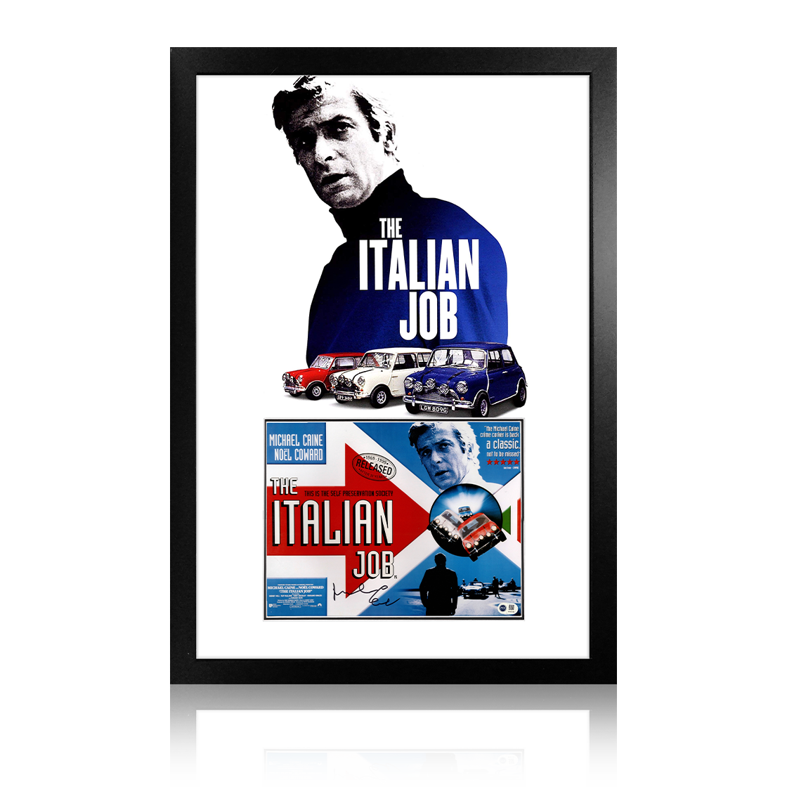Michael Caine Signed The Italian Job Image Premium Frame (ACG Cert)