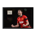Michael Carrick Signed Manchester United Cut Iconic Frame (ACG Cert)