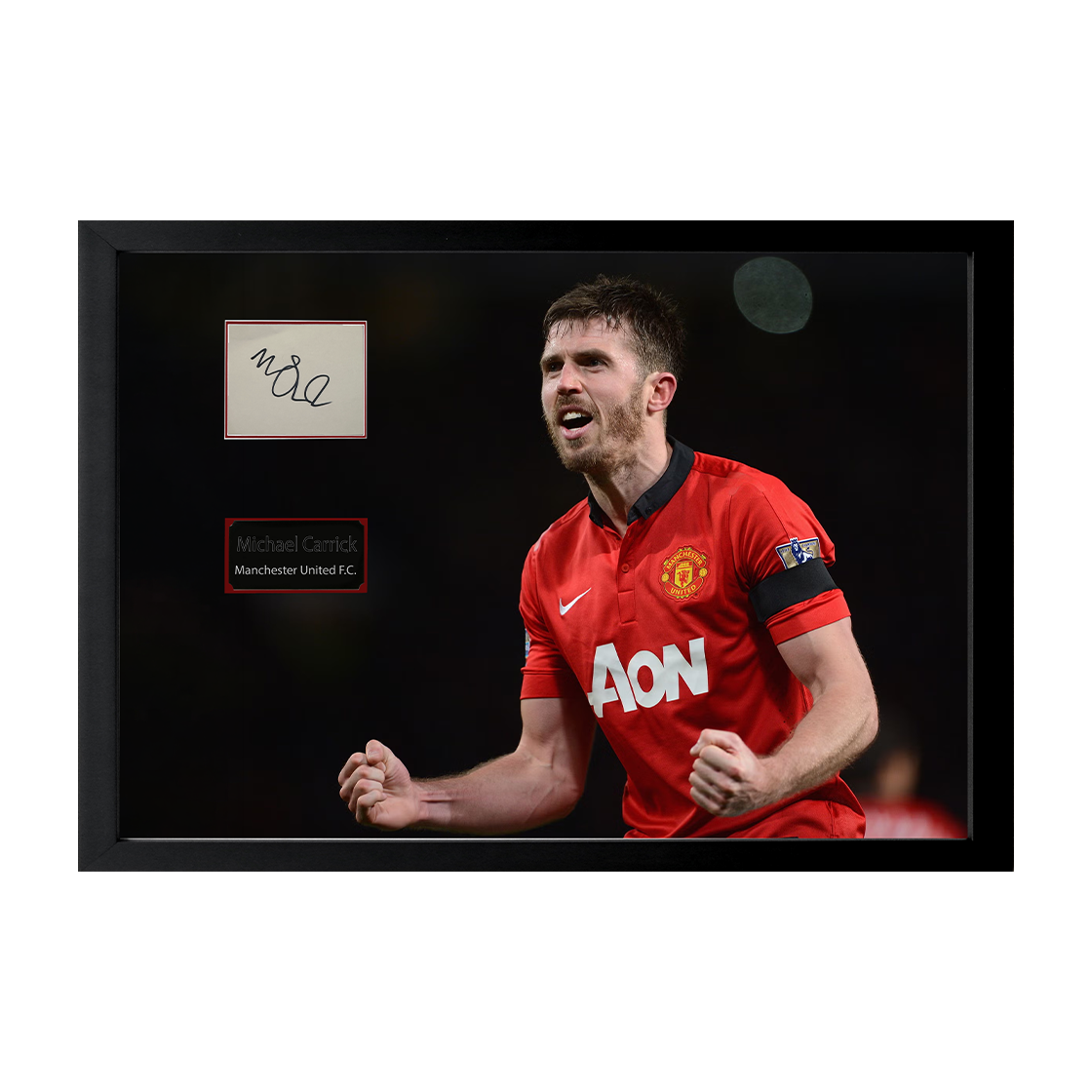 Michael Carrick Signed Manchester United Cut Iconic Frame (ACG Cert)