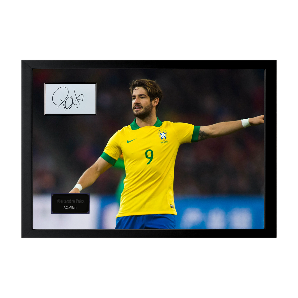 Alexandre Pato Signed Brazil Cut Iconic Frame (ACG Cert)
