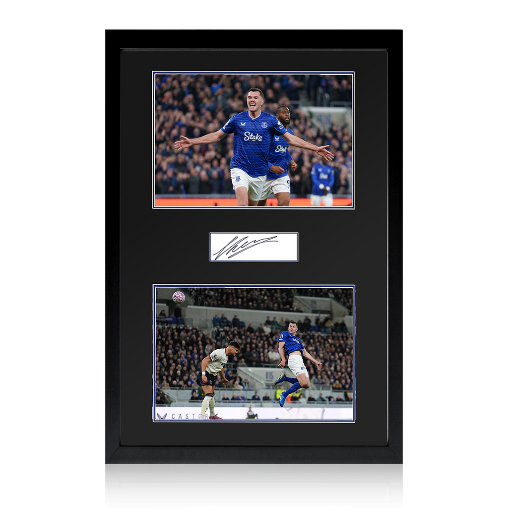 Michael Keane Signed Everton Plaque Iconic Frame
