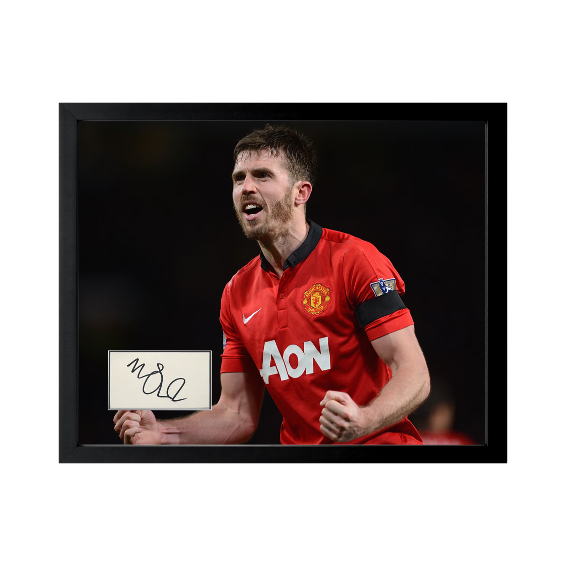 Michael Carrick Signed Manchester United Cut Deluxe Mount Frame