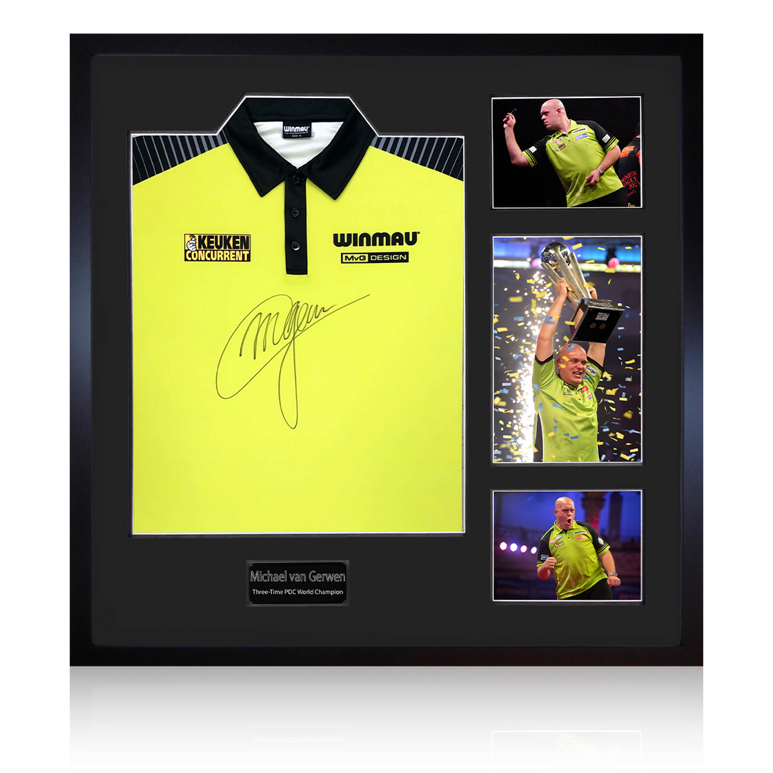 Michael van Gerwen Signed Shirt Elite Frame