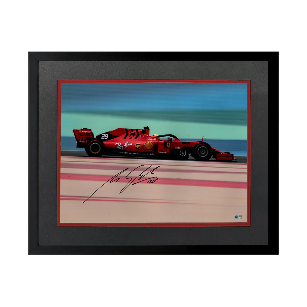 Mick Schumacher Signed 16x12 Image Deluxe Mount Frame