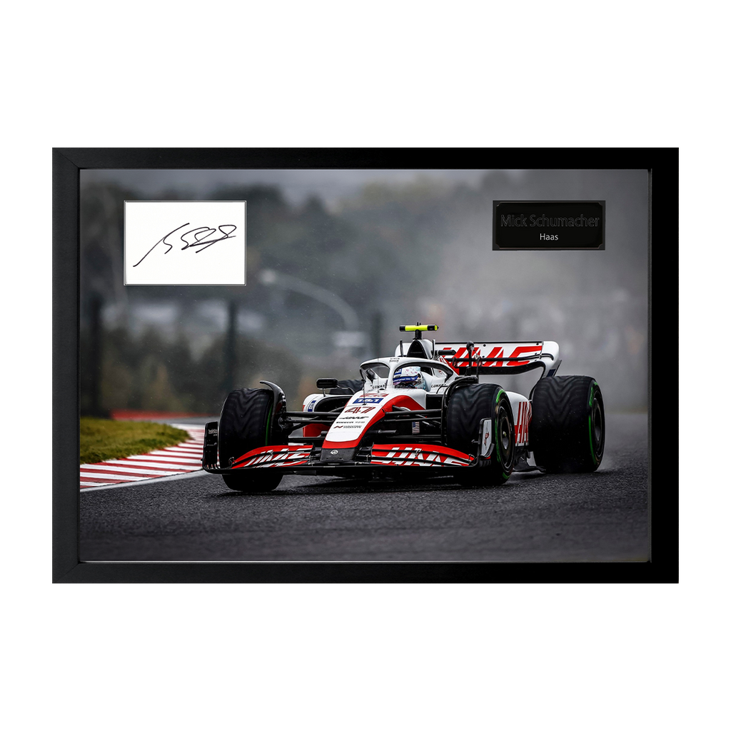 Mick Schumacher Signed 16x12 Image Cut Iconic Frame (ACG Cert)