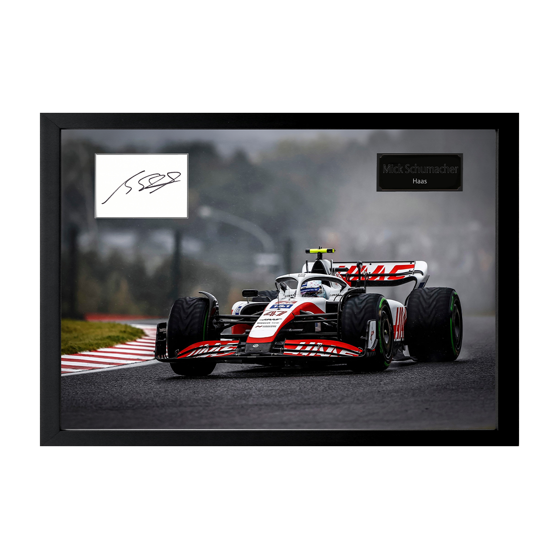 Mick Schumacher Signed 16x12 Image Cut Iconic Frame (ACG Cert)