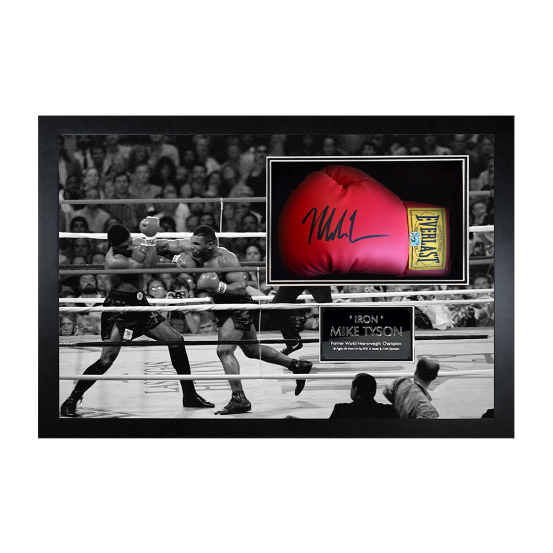 Mike Tyson Signed Red Everlast Glove Iconic Frame