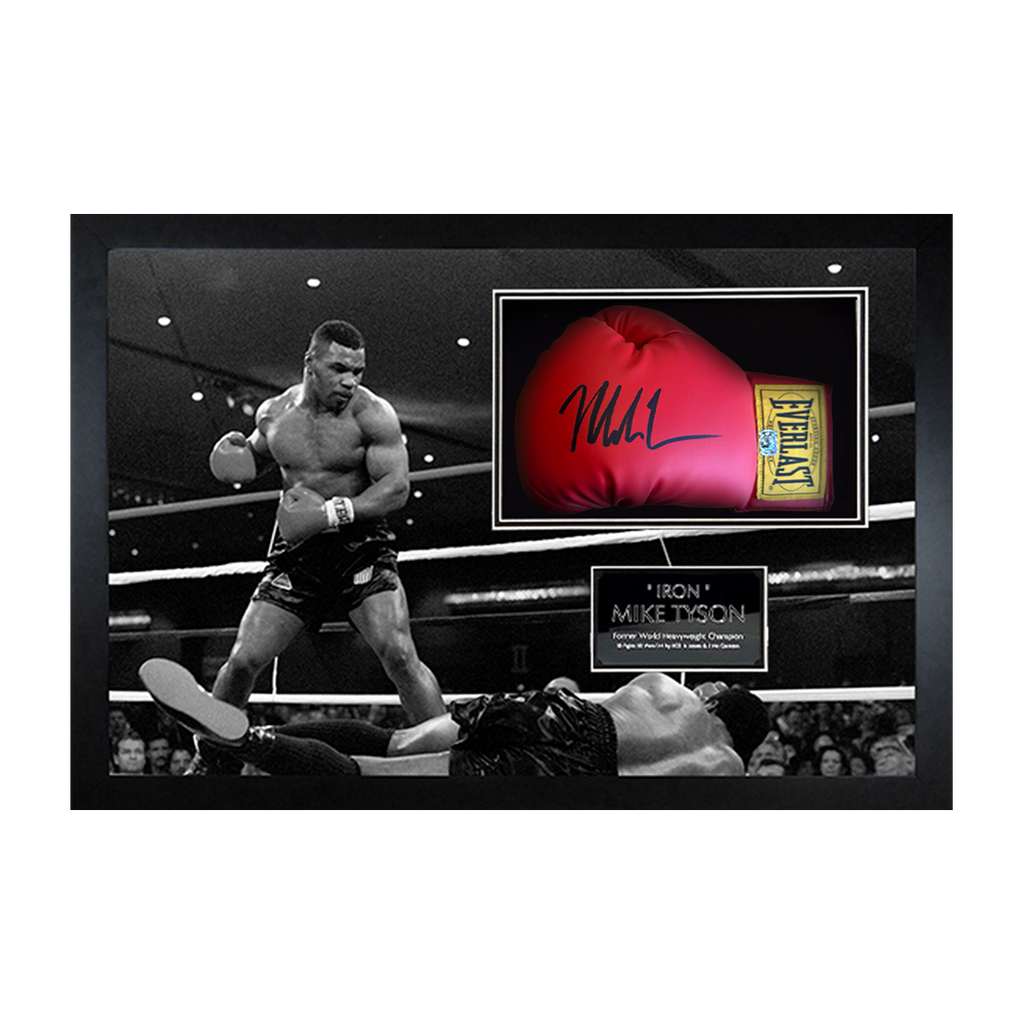 Mike Tyson v Trevor Berbick Signed Glove Iconic Frame