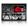 Mike Tyson Signed Red Everlast Glove Iconic Frame