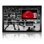 Mike Tyson Signed Red Everlast Glove Iconic Frame