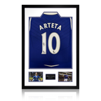 Mikel Arteta Signed Everton Shirt Premium Frame