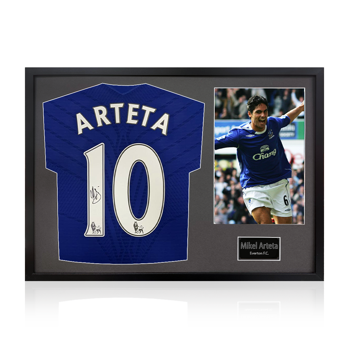 Mikel Arteta Signed Everton Shirt Classic Frame
