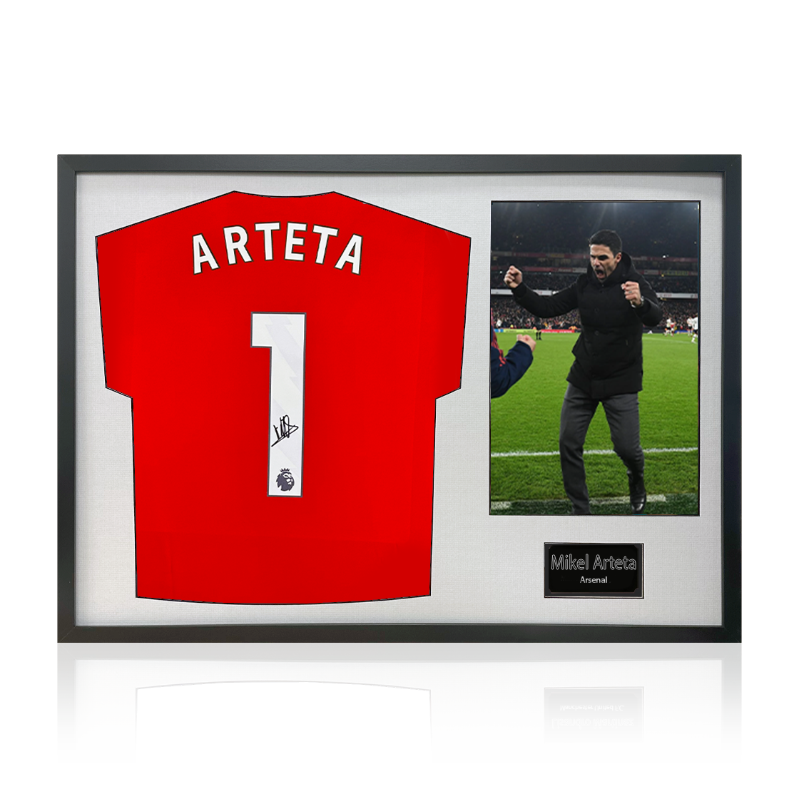 Mikel Arteta Signed Arsenal Shirt Classic Frame