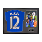 Mikel John Obi Signed Chelsea Shirt Classic Frame (ACG Cert)