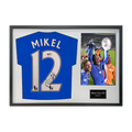 Mikel John Obi Signed Chelsea Shirt Classic Frame (ACG Cert)